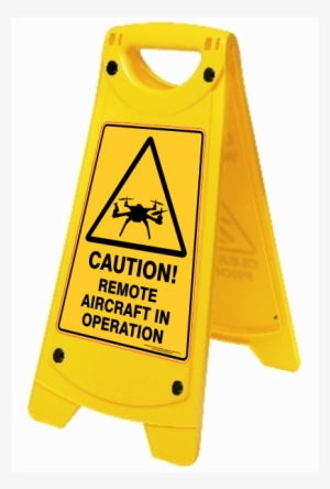 Drone A-frame Safety Sign - Wet Floor Sign #4213861
