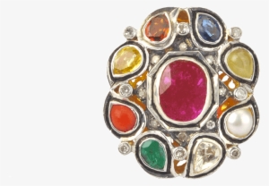 9 Different Stones With Diamonds In Gold And Silver - Silver #4213891