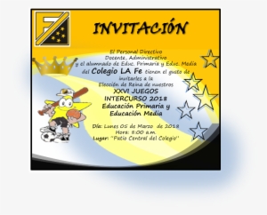 Invitación A Los Juegos Intercurso - Game #4215390