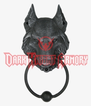 Wolf Gargoyle Door Knocker - Dragon Cross Wall Plaque Gothic Decor #4215585