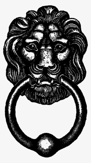 Vintage Lion Door Knocker Image Download Png #4215830
