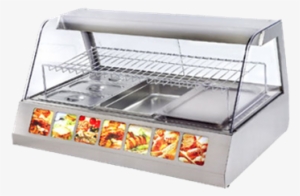 Curved Glass Countertop Warming Display Case - Roller Grill Hot Display #4215959