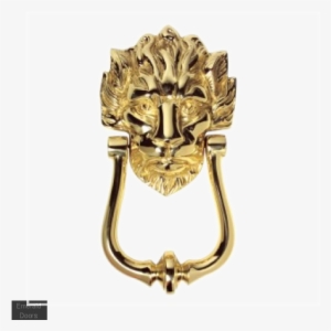 No 10 Door Knocker - Door Knocker - Lion Head No.10 - Polished Brass #4216049