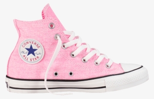 Converse Chuck Taylor All Star Hi Top Washed Neon Pink - White High Top Converse Transparent #4216960