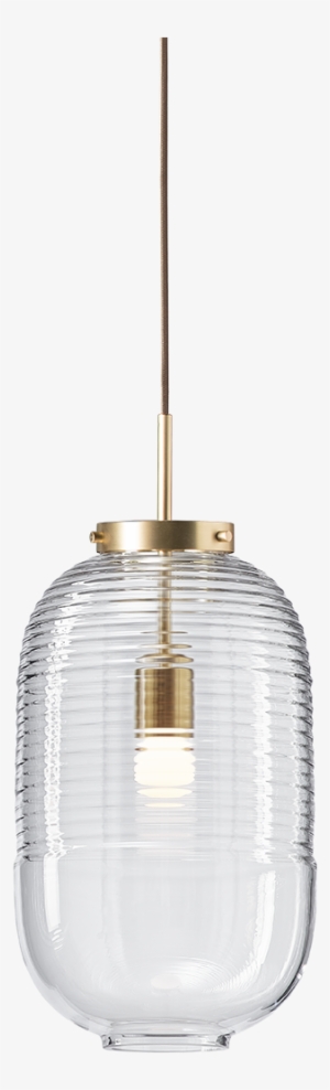 Lantern Pendant Clear / Light Patina Brass - Brass #4217532