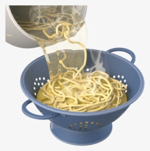 Bowl-shaped Strainers With Base - Spaghetti Aglio E Olio #4218215