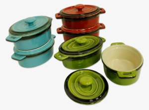 Kitchen Collection Set Of 2 Mini Ceramic Casserole - Mini Ceramic Bakeware Set #4218347