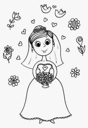 Novia Dibujo Png - Disegno Sposa #4218736