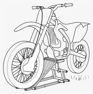 Free Vector Outline Motorcycle Lift Clip Art - Outline Of Motorcycle #4219472