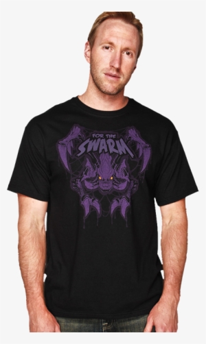 Zerg For The Swarm Black Male T-shirt - T-shirt #4220720