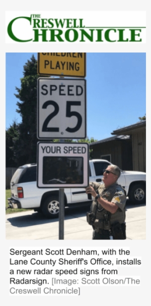 Which Captures Speed Data From Passing Vehicles - Logo Sign #4221350