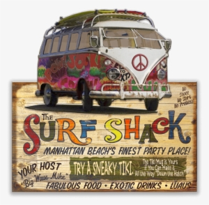 View Zoom Surf Shack With Bus Sign - Volkswagen #4221477