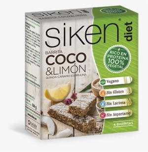 Siken Vegetable Protein Diet Lemon Coconut Bars 4 Units #4221524
