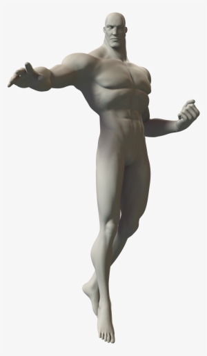3d Sketch Of A Superhero In A Power Flying Pose - 3d Super Hero Action Poses #4221818