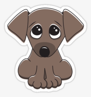 Drawn Puppy Big Eye - Cute Cartoon Dog With Big Eyes #4222431