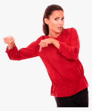 Gratis También Aqui - Women Pointing Down #4222794