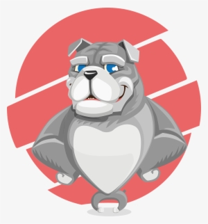 Bulldog Cartoon - Cute English Grey Bulldog Artwork T-shirt T Shirt #4223100