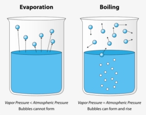 Illustration Showing The Difference Between Evaporation - Evaporation #4223213