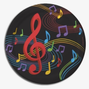 Dancing Music Notes Dinner Plates - Dancing Music Notes 9" Dinner Plates (8 Pack) #4223804