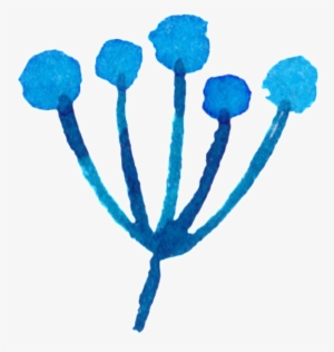 Ink Graffiti Hand Painted Flowers Decorative - Watercolor Painting #4224088