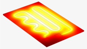 Model Showing Temperature Distribution In A Heating - Joule Heating #4224879