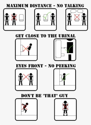 Urinal Etiquette - Pee In Urinal Without Splashing #4225639
