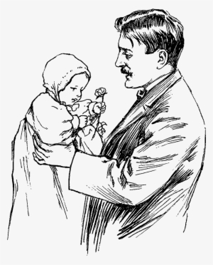 Digital Baby Downloads - Father * Illustration * Vintage #4227390