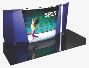 Spin Trade Show Banner - Flip 20ft Tension Fabric Display Kit 02 #4228035