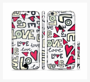 The Love And Hearts Doodle Pattern Sectioned Skin Series #4228060