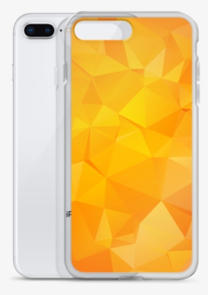 Orange Abstract Triangle Faceted Pattern Iphone Case - Mobile Phone Case #4228219