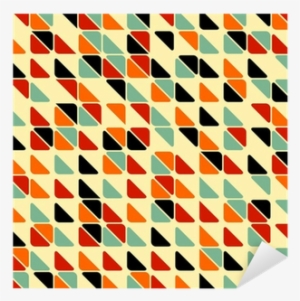 Retro Abstract Seamless Pattern With Triangles Sticker - Abstraction #4228365
