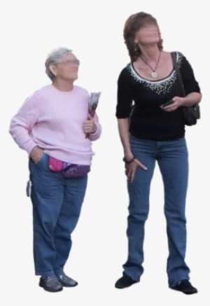 Ladies Looking Up Cut Out People, Two Ladies, Looking - Standing #4229572