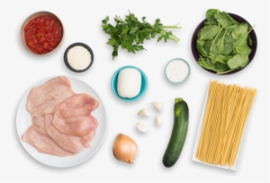 Chicken Parmesan With Fresh Mozzarella & Spinach-zucchini - Mozzarella Png Top View #4229639