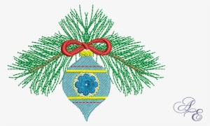 A Lovely Ornament With A Flower At The Center Hanging - Pine #4229729