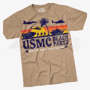 Usmc Beach Party T-shirt - 7.62 Designs Usmc Beach Party Shirt Rockin Marines #4230143