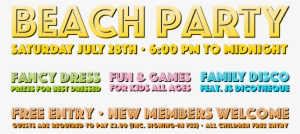 2018 Beach Party At Cwmc - Chatteris Working Mens Club & Institute Ltd #4230951