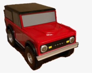 Custom Carved Wooden Bronco Toy Box / Personalized - Vehicle Registration Plate #4231619