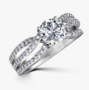 Broad 3 Row Crossover Diamond Ring - Solitaire Diamond Broad Ring #4232770