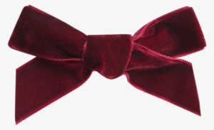 Image Of Ruby French Velvet Bow Clip - Velvet Bow Png #4233533