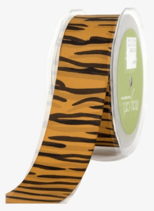 Tiger Stripe Ribbon - Tigeranimal Print Grosgrain Ribbon 1-1/2"x25 Yards #4233940