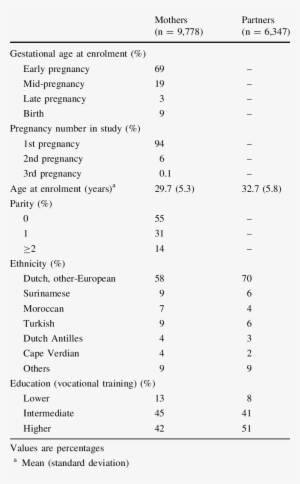 Characteristics Of Mothers And Their Partners - Oral Health Questionnaire #4234249