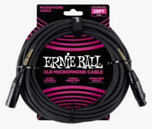 25' Male / Female Xlr Microphone Cable Front - Ernie Ball 6073 #4234287