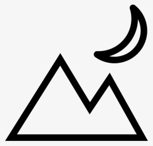Images Interface Symbol Of Mountains Like Pyramids - Mountain And Moon Png #4234645
