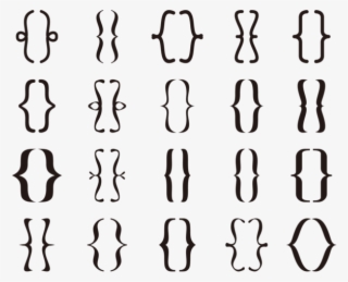 Bracket Icons Set - Bracket Vectors #4234871