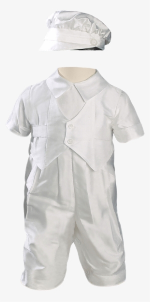 Baby Boys 100% Silk Baptism Coveralls W - Christening Clothes #4234873