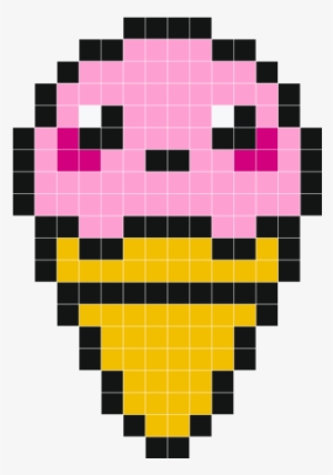 Cute Icecream Plus More - Pixel Art Grid Easy #4236073