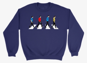 The Beatles Abbey Road Star Trek Tribute To Shirt - College Dropout Crew Neck #4236586