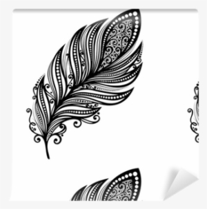 Peerless Decorative Feather , Patterned Design, Tattoo #4237600