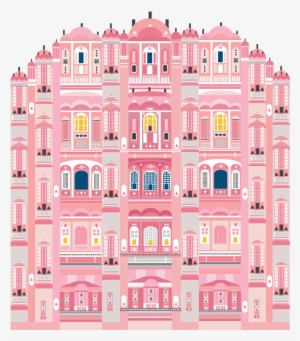 Illustration Inspired By The Hawa Mahal Palace In Jaipur, - Saskia Rasink #4239305