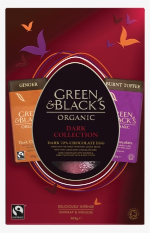 G&b's Organic Large Dark Egg - Green & Blacks Organic Dark Chocolate Egg 365g #4239536